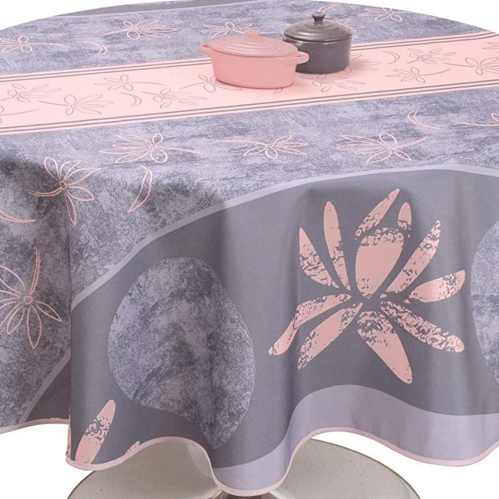 64" ROUND LOTUS ROSE FRENCH PROVENCE TABLECLOTH
